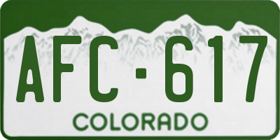 CO license plate AFC617
