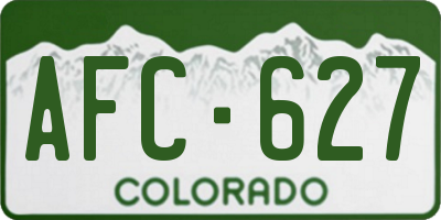 CO license plate AFC627