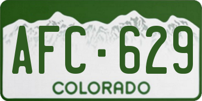 CO license plate AFC629