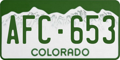 CO license plate AFC653