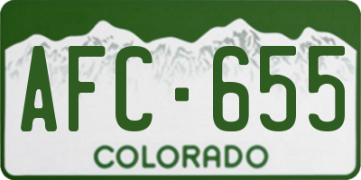 CO license plate AFC655