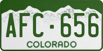 CO license plate AFC656