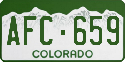 CO license plate AFC659