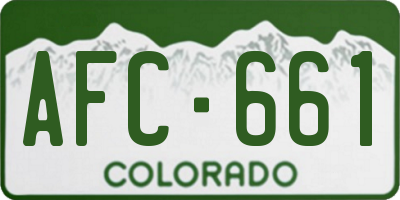 CO license plate AFC661