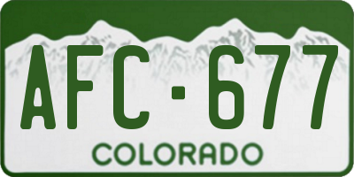 CO license plate AFC677