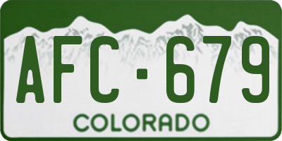 CO license plate AFC679