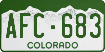 CO license plate AFC683