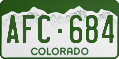CO license plate AFC684