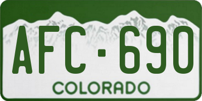CO license plate AFC690