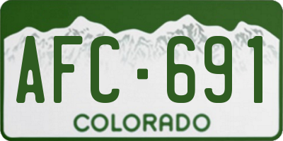 CO license plate AFC691