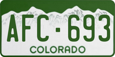CO license plate AFC693