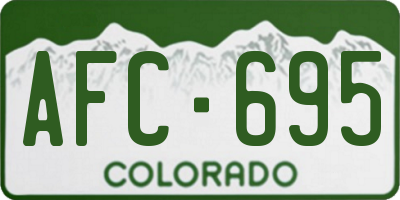 CO license plate AFC695