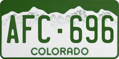 CO license plate AFC696