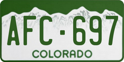 CO license plate AFC697