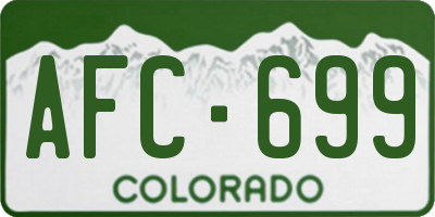 CO license plate AFC699