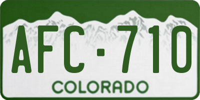 CO license plate AFC710