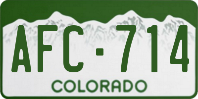 CO license plate AFC714