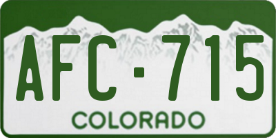 CO license plate AFC715