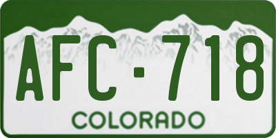 CO license plate AFC718