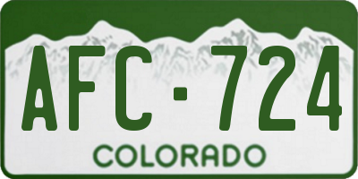 CO license plate AFC724