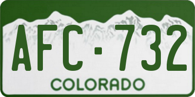 CO license plate AFC732