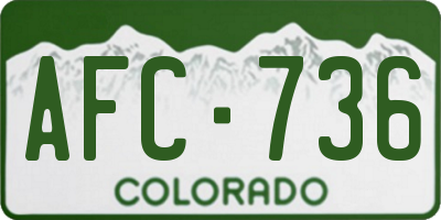 CO license plate AFC736