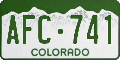 CO license plate AFC741