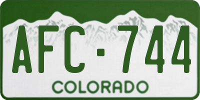 CO license plate AFC744