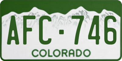 CO license plate AFC746
