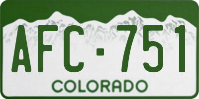CO license plate AFC751