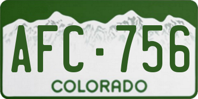 CO license plate AFC756