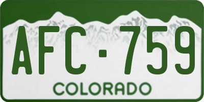 CO license plate AFC759