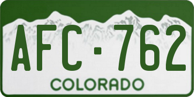 CO license plate AFC762
