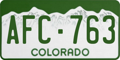 CO license plate AFC763