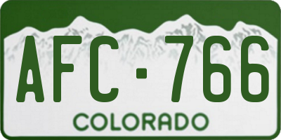 CO license plate AFC766