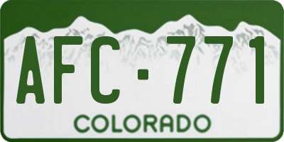 CO license plate AFC771