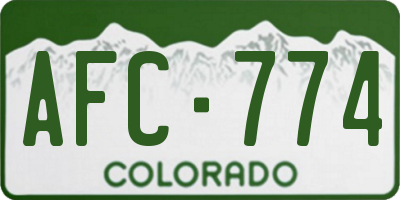 CO license plate AFC774