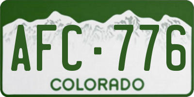 CO license plate AFC776