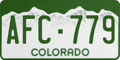 CO license plate AFC779