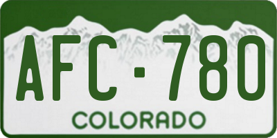 CO license plate AFC780