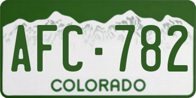 CO license plate AFC782