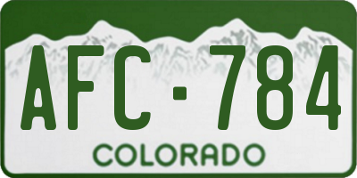 CO license plate AFC784