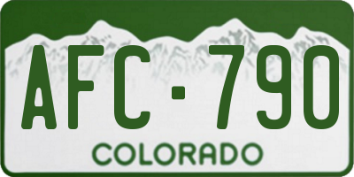 CO license plate AFC790