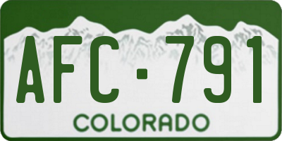 CO license plate AFC791