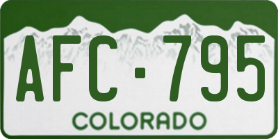 CO license plate AFC795