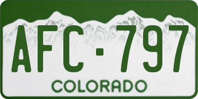 CO license plate AFC797