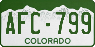 CO license plate AFC799