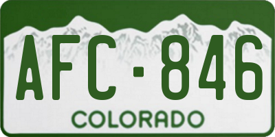 CO license plate AFC846