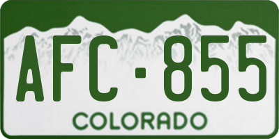 CO license plate AFC855