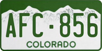 CO license plate AFC856